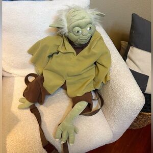 Disney Star Wars Yoda Backpack NWOT Plush 24" Jedi Master Disney Parks Lucasfilm